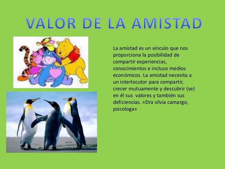valor de la amistad