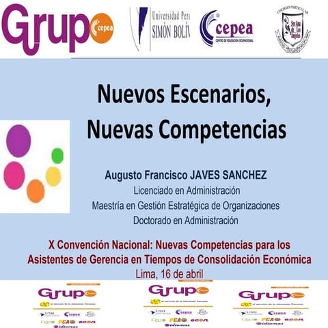 Nuevos escenarios, nuevas competencias 16 abr