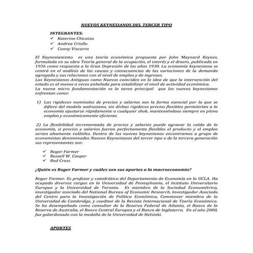 Nuevos keynesianos del tercer tipo