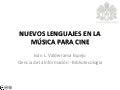 Nuevos Lenguajes De La Musica Para Cine