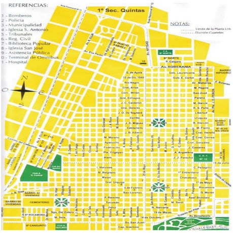 Plano ciudad de Gualeguay
