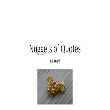 Nuggets of quotes