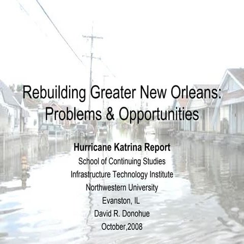 NU Hurricane Katrian Seminar 2008