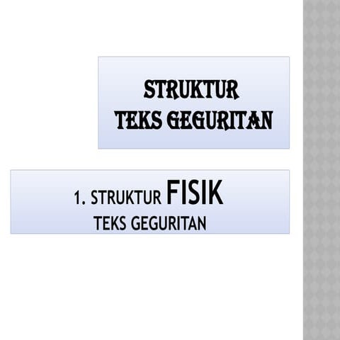Comprehensive Guide to the Physical Structure of Teks Geguritan in ...