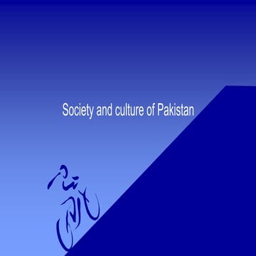 society and culture of Pakistan