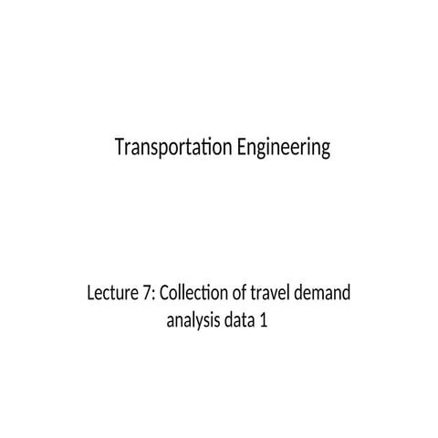Transportation modeling and planning ( The Four-Step Model ) | PDF
