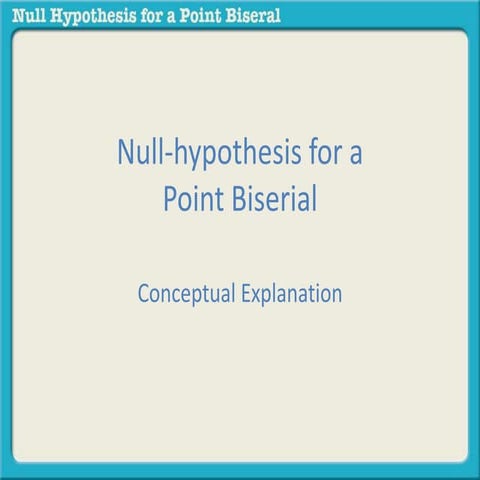 Null hypothesis for point biserial (conceptual)