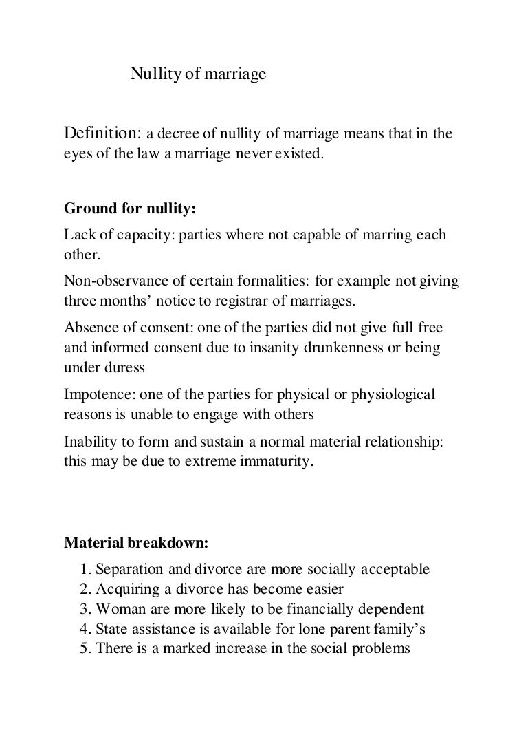 What Is Nullity Of Marriage | Nullity & Annulment of Marriage (Hindu ...