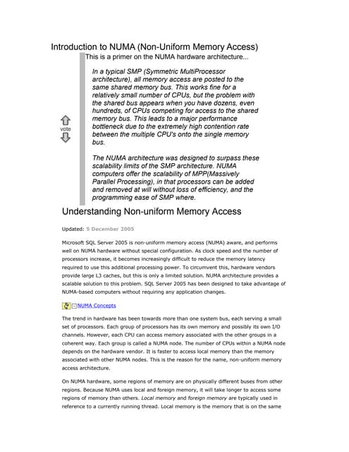 Challenges of memory management on modern numa systems | PPT