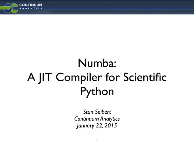 Numba Overview