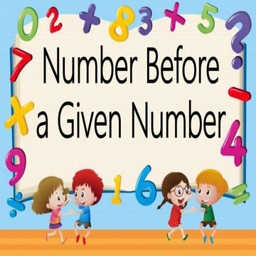 Number Before a Given Number | PPTX