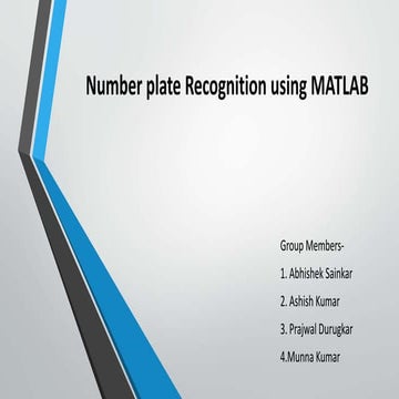 Number plate recognition using matlab