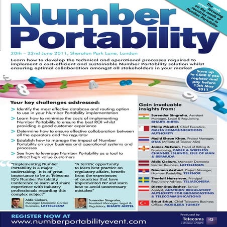 Number portability conference brochure