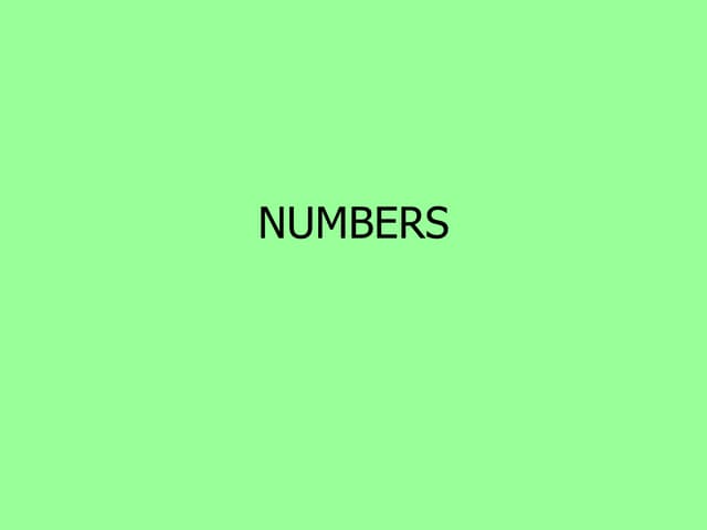 Numbers