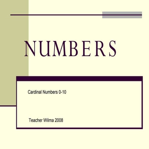 Numbers | PPT
