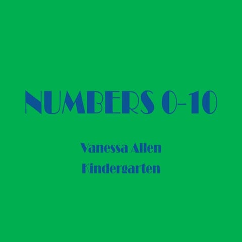 Numbers 1 10