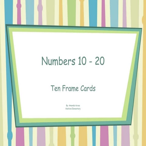 Numbers 10   20 ten frame powerpoint