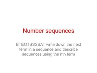 Number Sequences