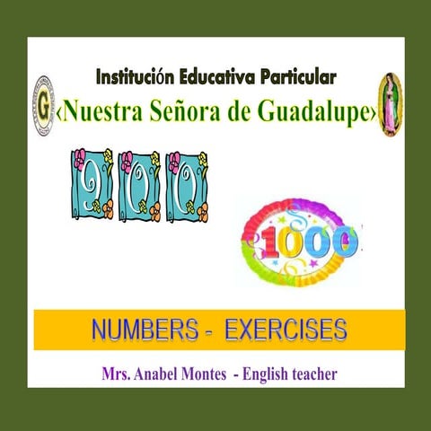 Numbers exercises | PPTX