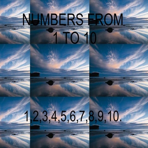 NUMBERS FROM 1 TO 10
