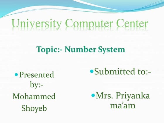 Computer Number system | PPT