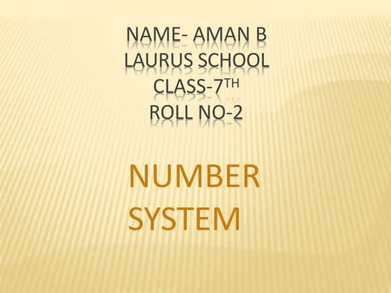 Number System in CoMpUtEr | PPT