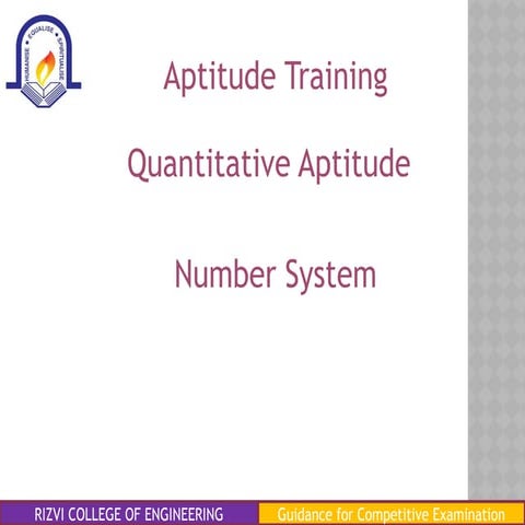 Aptitude Training Quantitative Number System.pptx