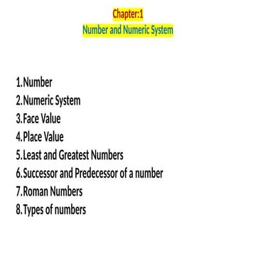 The Number System | PPTX