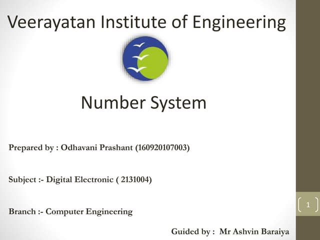 Number system    de (2131004) - 160920107003