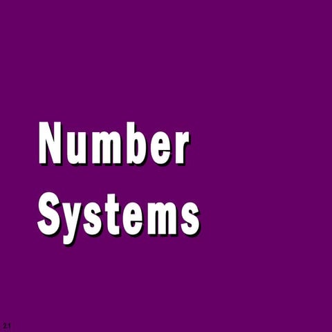 Number system 1