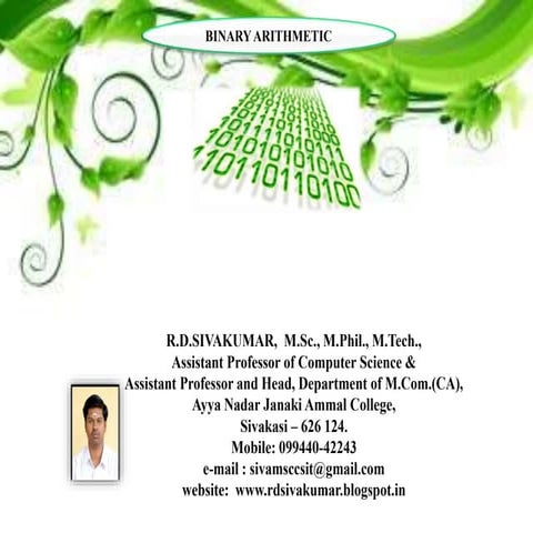 Binary Arithmetic - R.D.Sivakumar