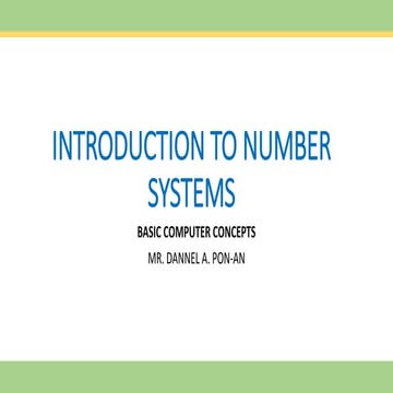 Number systems