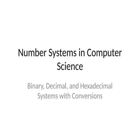 Number_Systems_Presentation systems conversions