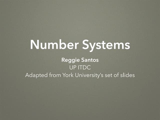 Number Systems