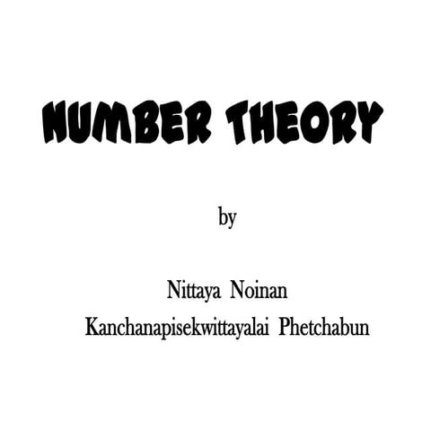 Number theoryตัวจริง