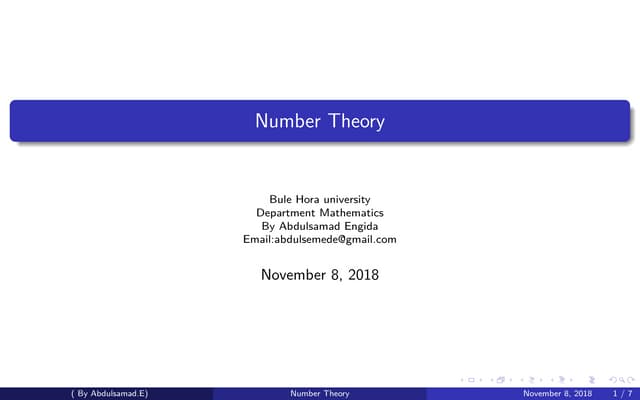 Number theory | PDF