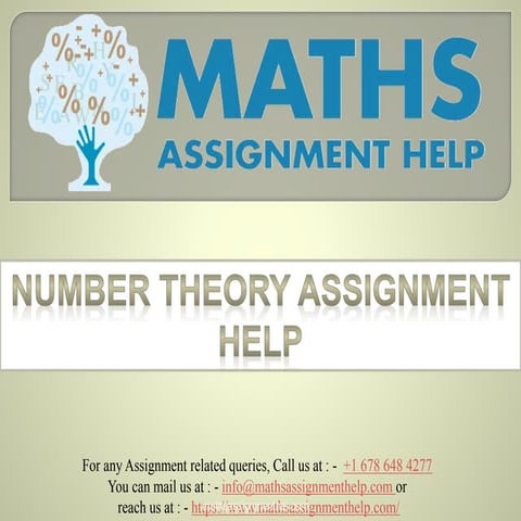 NUMBER THEORY ASSIGNMENT HELP
