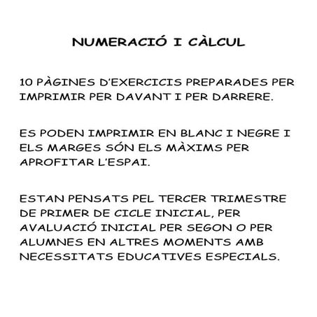 Numeració i càlcul.1