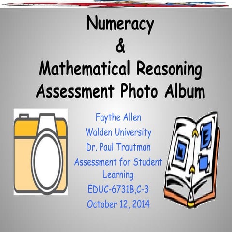 Numeracy & mathematical reasoning assessment photo album*