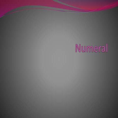 Numeral   aula 9