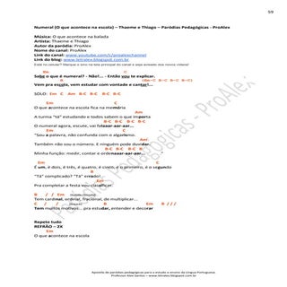 Numeral (O que acontece na escola) ...