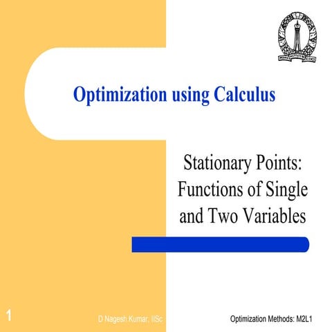 Numerical analysis  stationary variables
