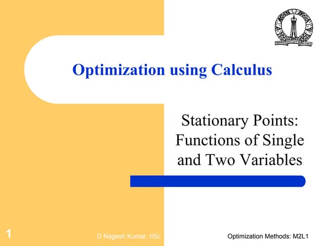 Numerical analysis  stationary variables