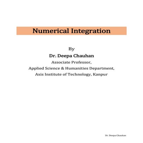 Numerical integration | PDF