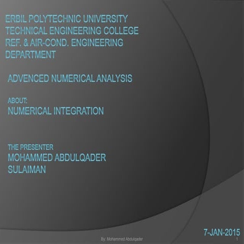 Numerical integration | PPTX