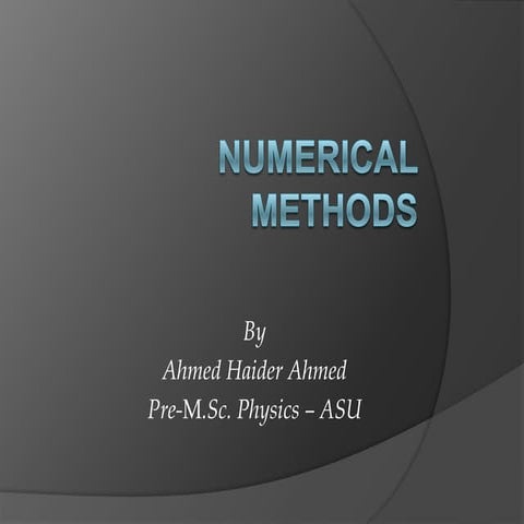 Numerical methods | PPT