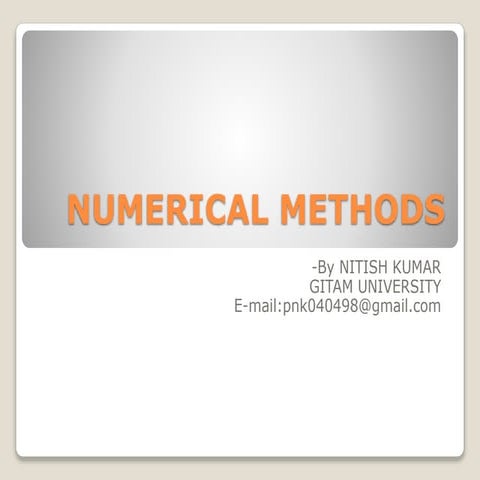 Numerical methods | PPT