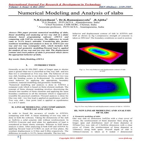 Numerical modeling and analysis of slabs