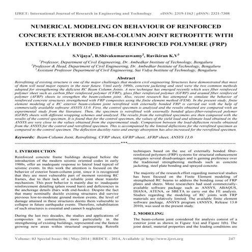Numerical modeling on behaviour of reinforced concrete exterior beam column j...
