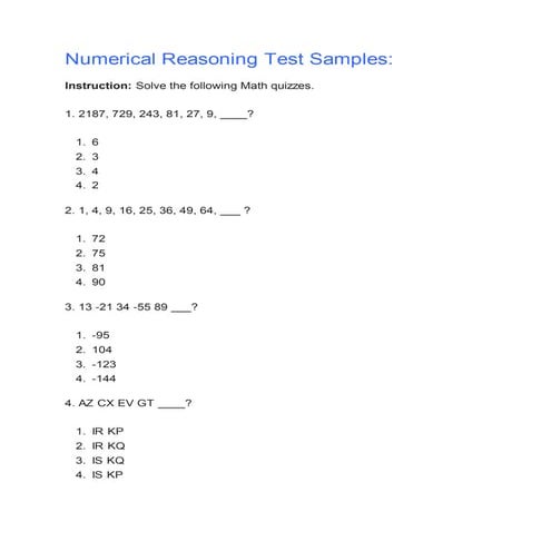 Numerical Reasoning Test - Build confidence and perfection